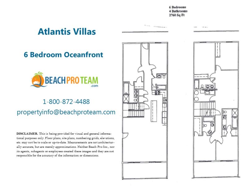 Atlantis Villas Floor Plan - 6 Bedroom Oceanfront